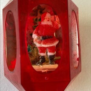 Ges Gesch Jewelrite Santa 3-D Plastic Ornament Vintage